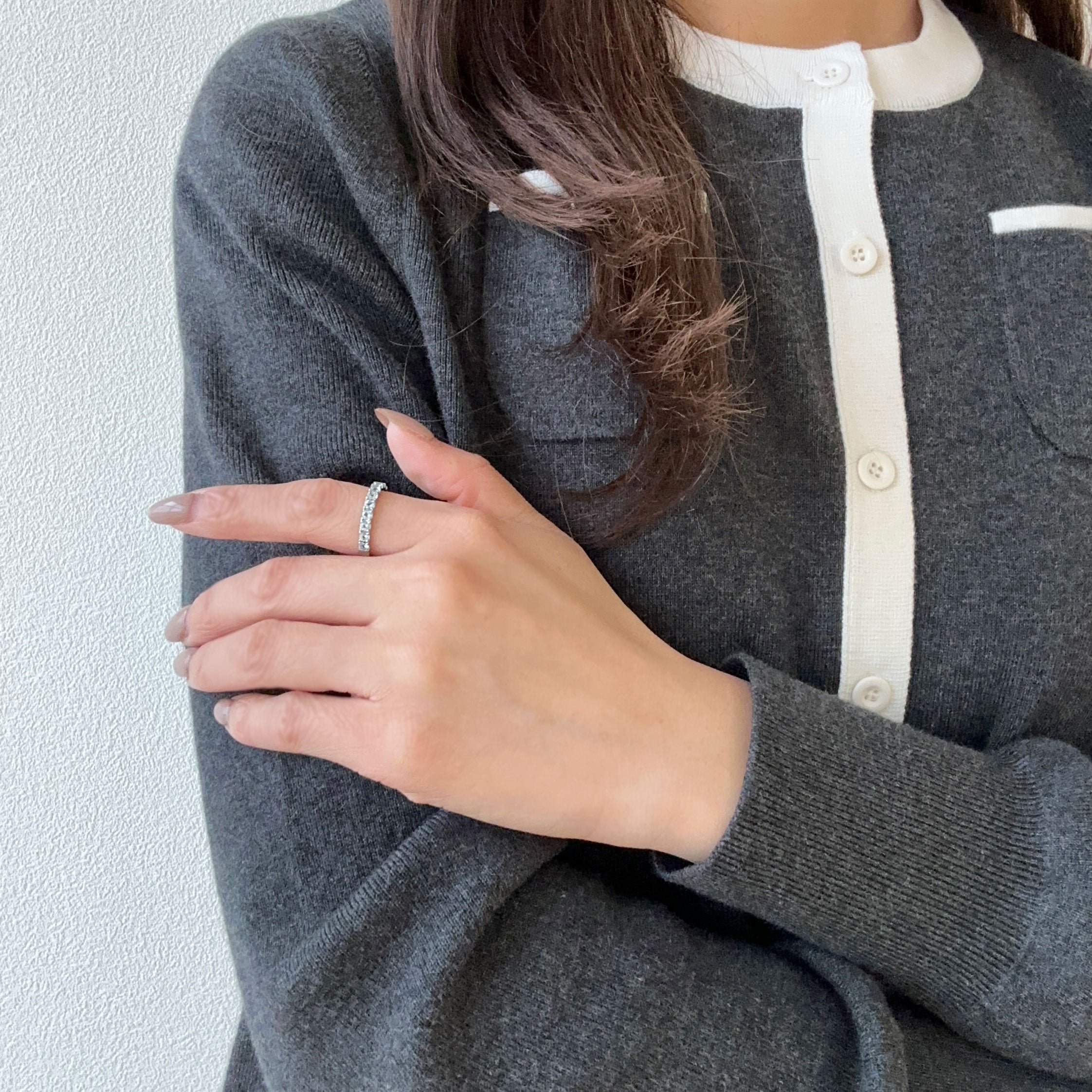 アクアマリン プラチナリング(ハーフエタニティ/11石/3月誕生石)《WRGN4241》