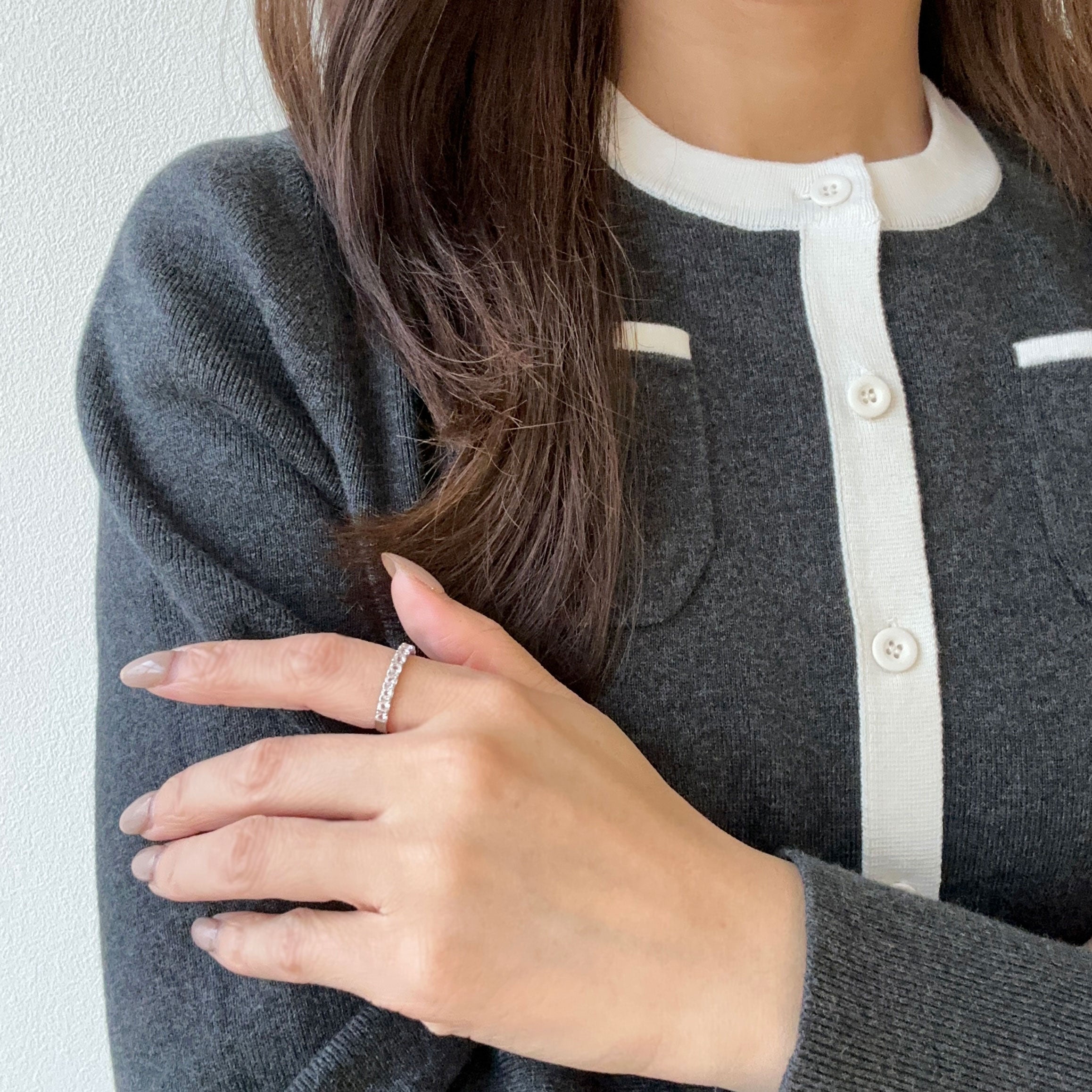 モルガナイト プラチナリング(ハーフエタニティ/11石/4月誕生石)《WRGN4243》