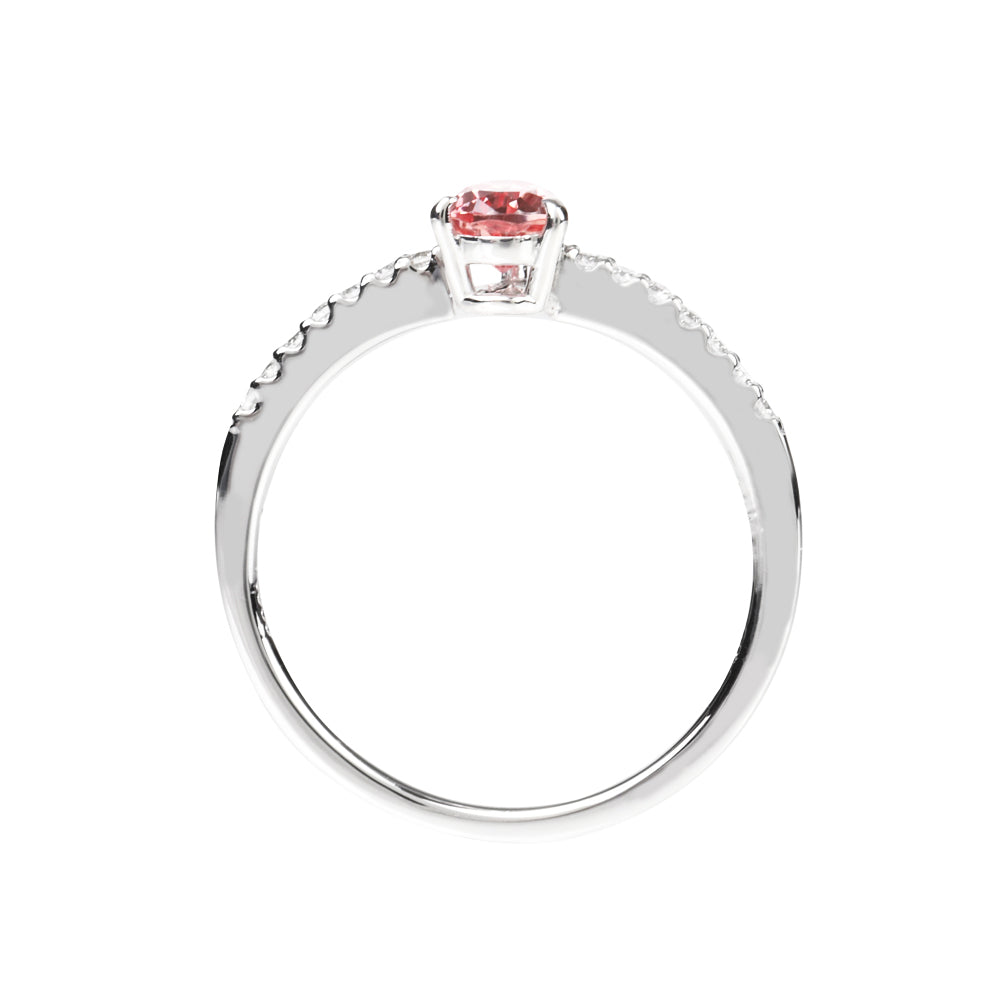 パパラチアサファイア/ダイヤモンドプラチナリング(クレサンベール/9月誕生石)≪WRGP4105≫