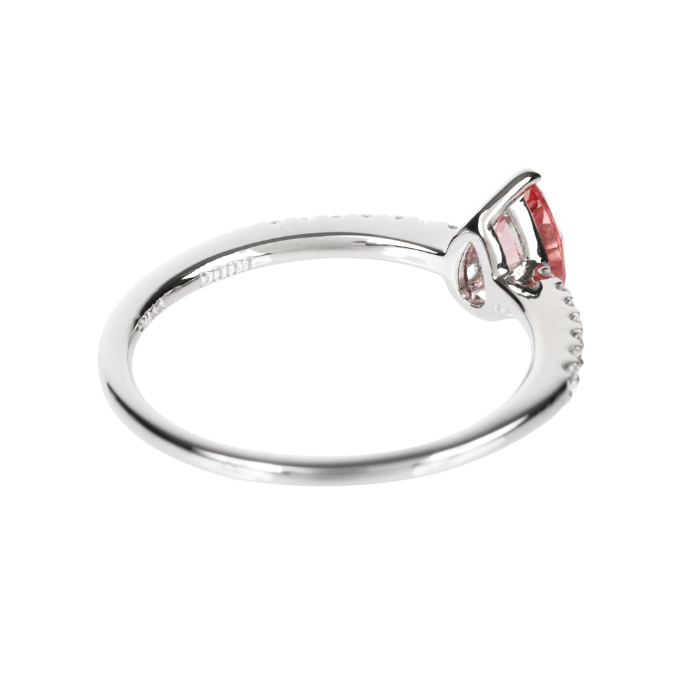 パパラチアサファイア/ダイヤモンドプラチナリング(クレサンベール/9月誕生石)≪WRGP4105≫