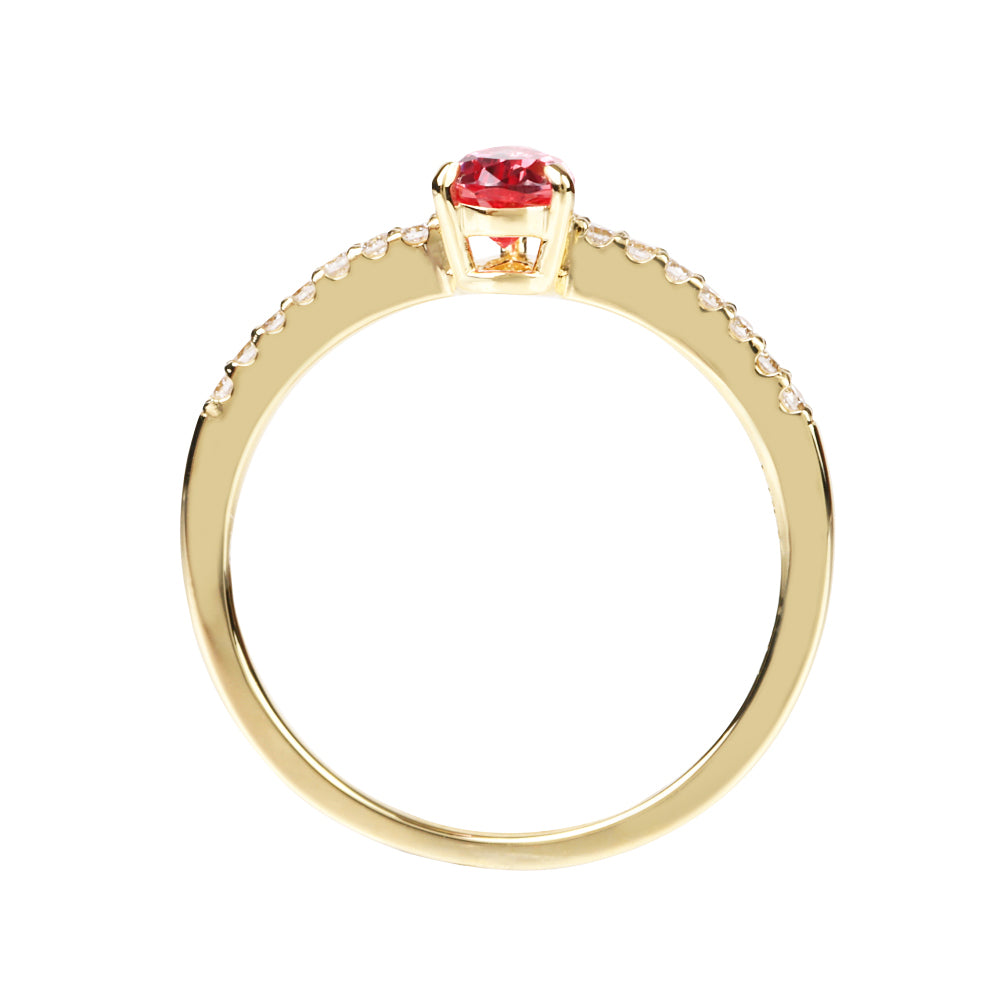 パパラチアサファイア/ダイヤモンドK18リング(クレサンベール/9月誕生石)≪WRGP4106≫