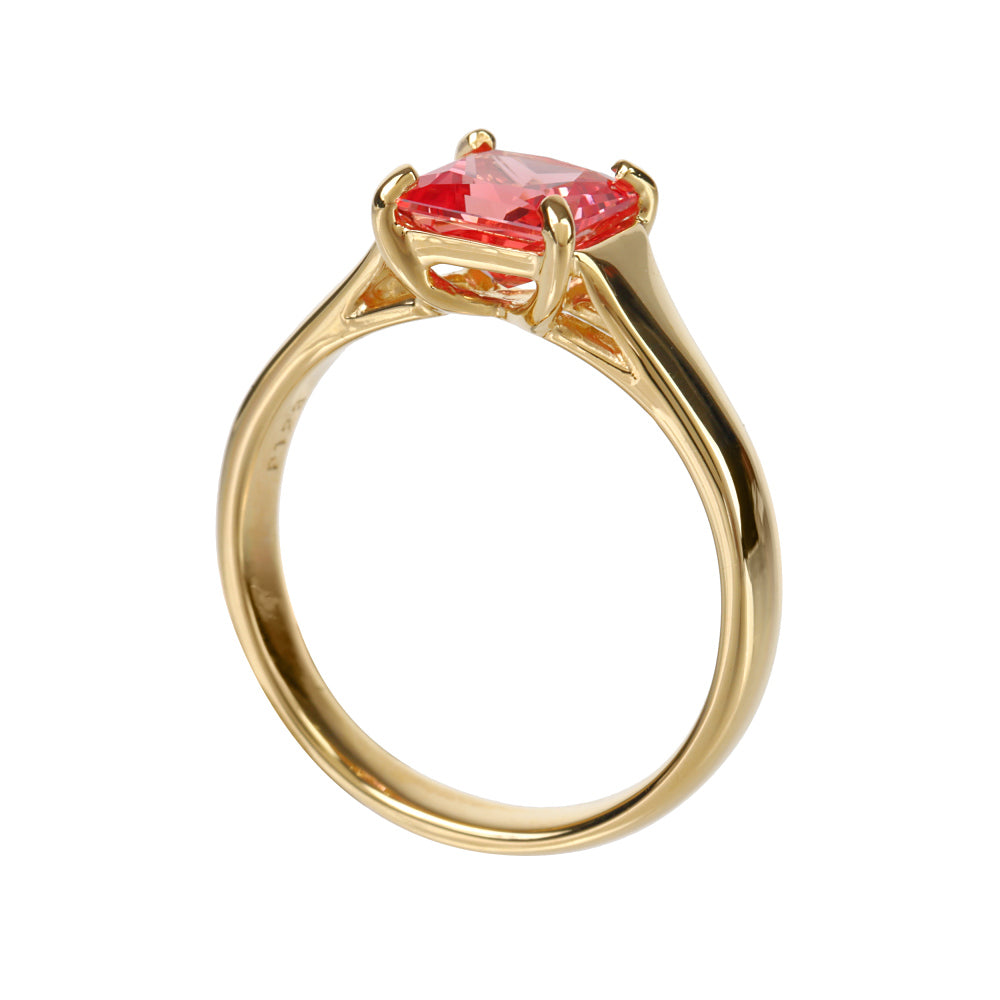 パパラチアサファイアK18リング(クレサンベール/9月誕生石)《WRGP4110》