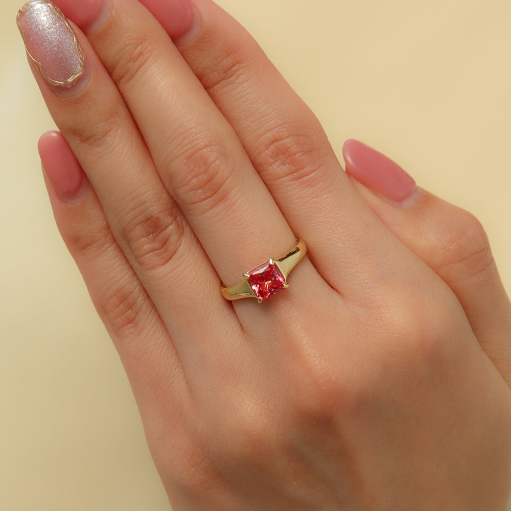 パパラチアサファイアK18リング(クレサンベール/9月誕生石)《WRGP4110》