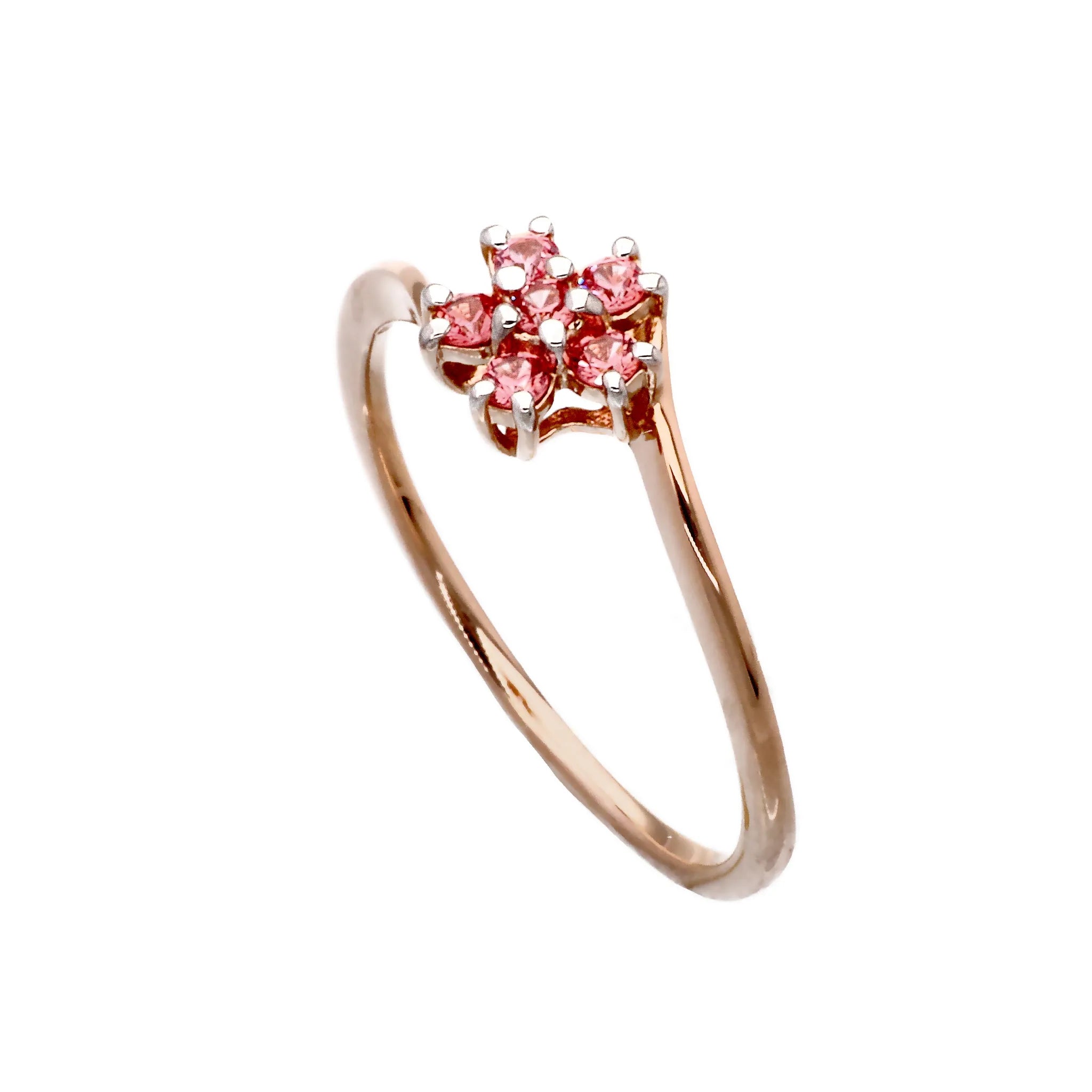 パパラチアサファイア K18リング(クレサンベール/サクラ/K18ピンクゴールド/9月誕生石)《WRGP4175》