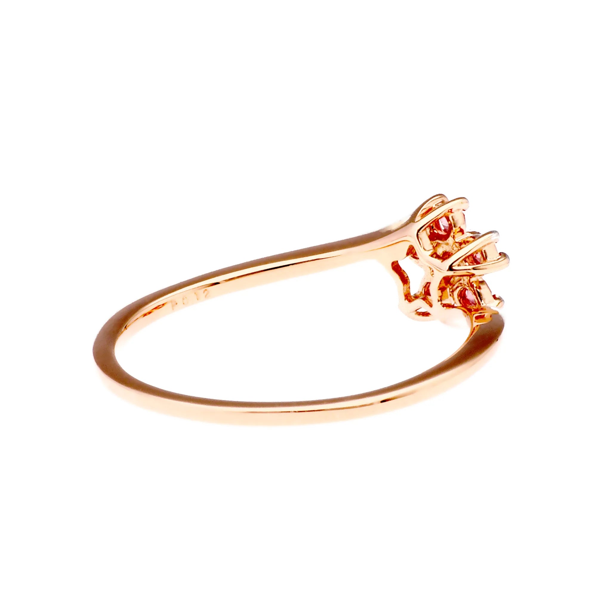 パパラチアサファイア K18リング(クレサンベール/サクラ/K18ピンクゴールド/9月誕生石)《WRGP4175》