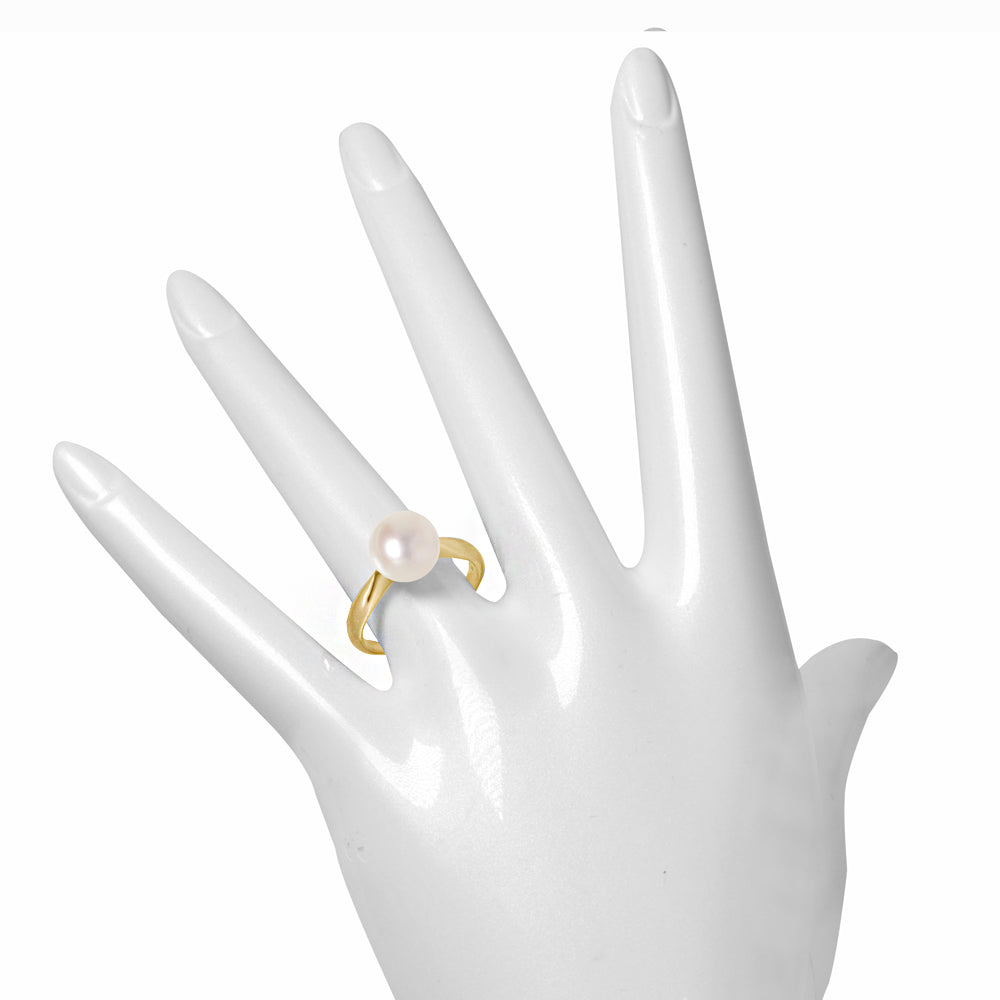 パール K18リング(アコヤ真珠/オーロラロゼ /8.0mmUP/6月誕生石)《WRGQ3604》