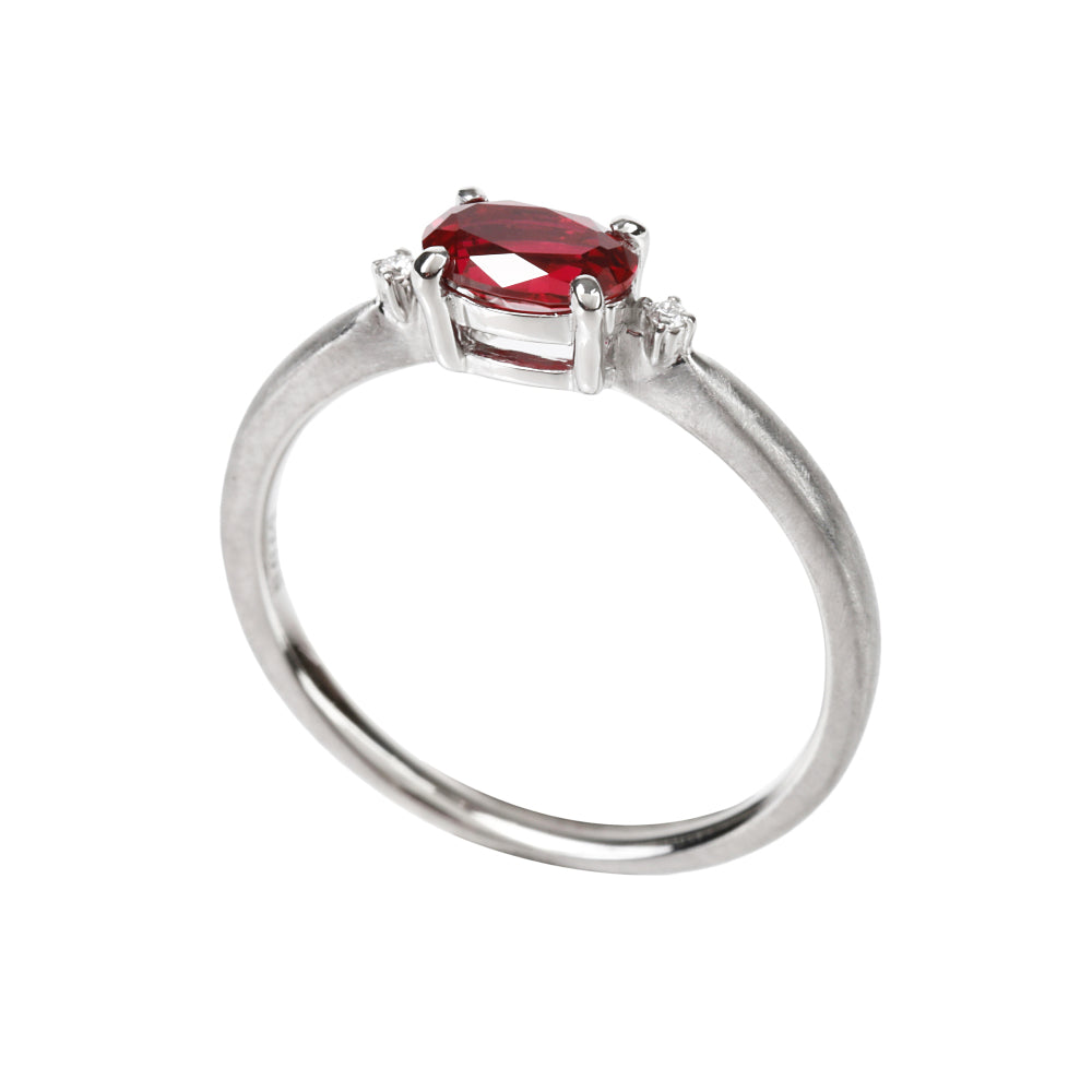 ルビー/ダイヤモンドプラチナリング(クレサンベール/7月誕生石)≪WRGR4107≫