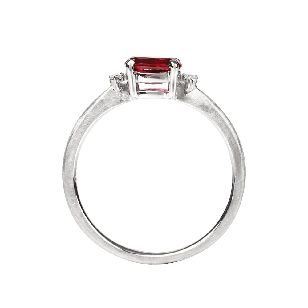 ルビー/ダイヤモンドプラチナリング(クレサンベール/7月誕生石)≪WRGR4107≫