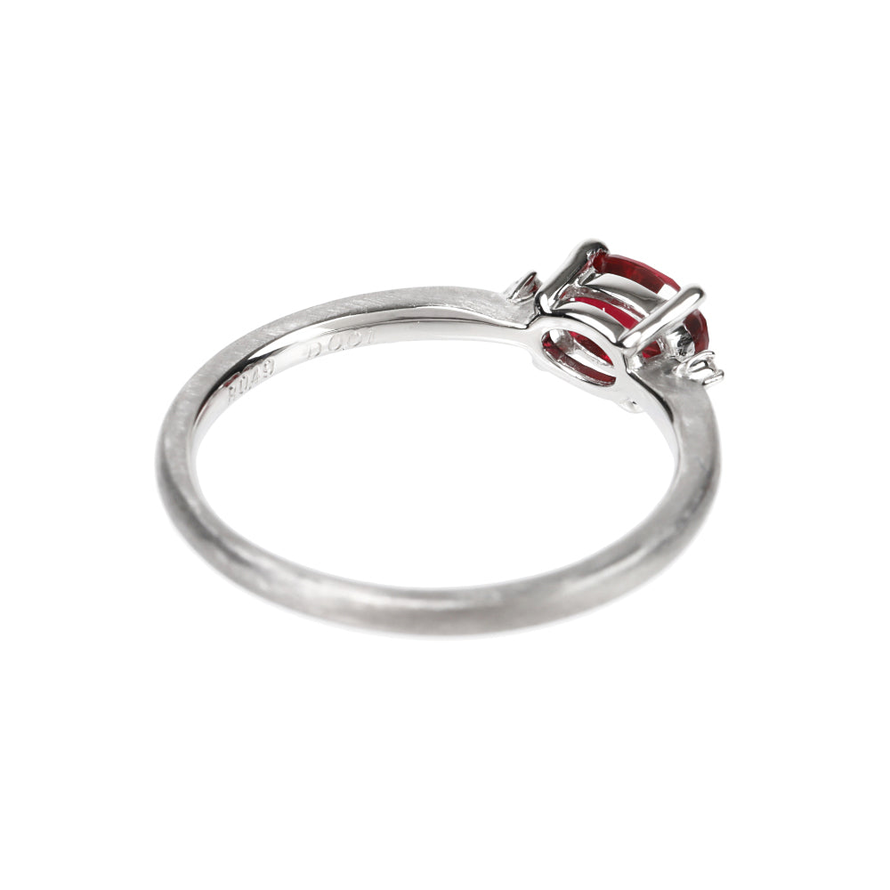 ルビー/ダイヤモンドプラチナリング(クレサンベール/7月誕生石)≪WRGR4107≫