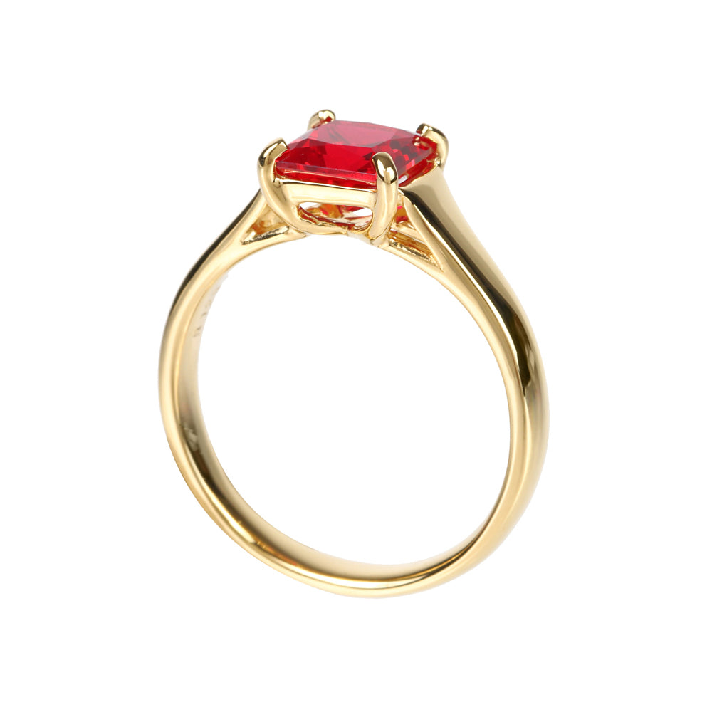 ルビーK18リング(クレサンベール/7月誕生石)《WRGR4110》