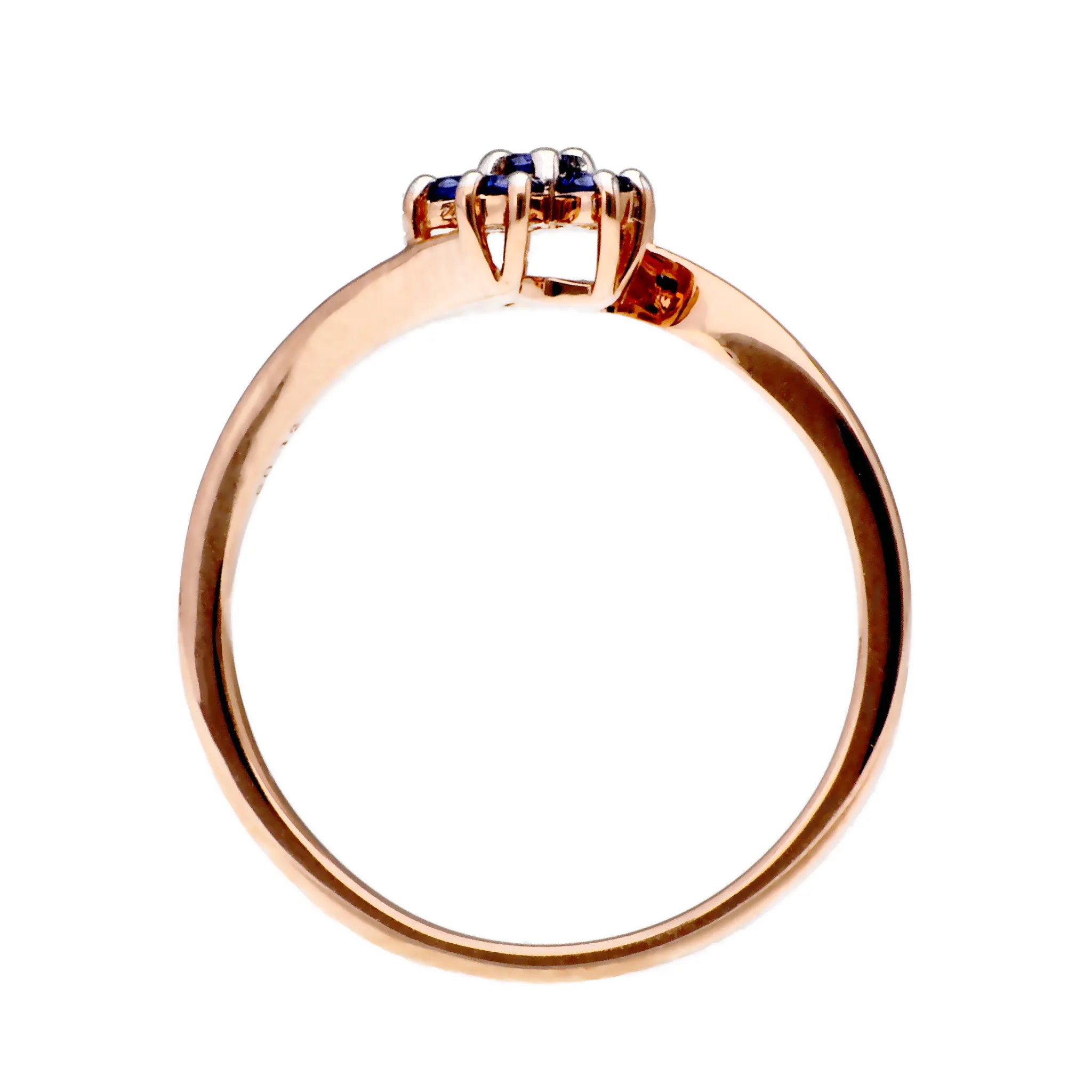 ブルーサファイア K18リング(クレサンベール/サクラ/K18ピンクゴールド/9月誕生石)《WRGS4175》