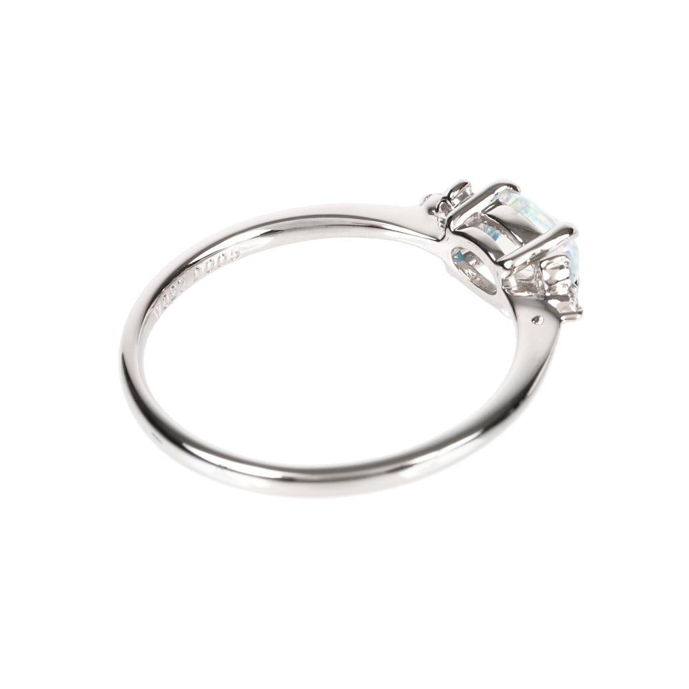 ウォーターオパール/ダイヤモンドプラチナリング(クレサンベール/10月誕生石)《WRGW4103》