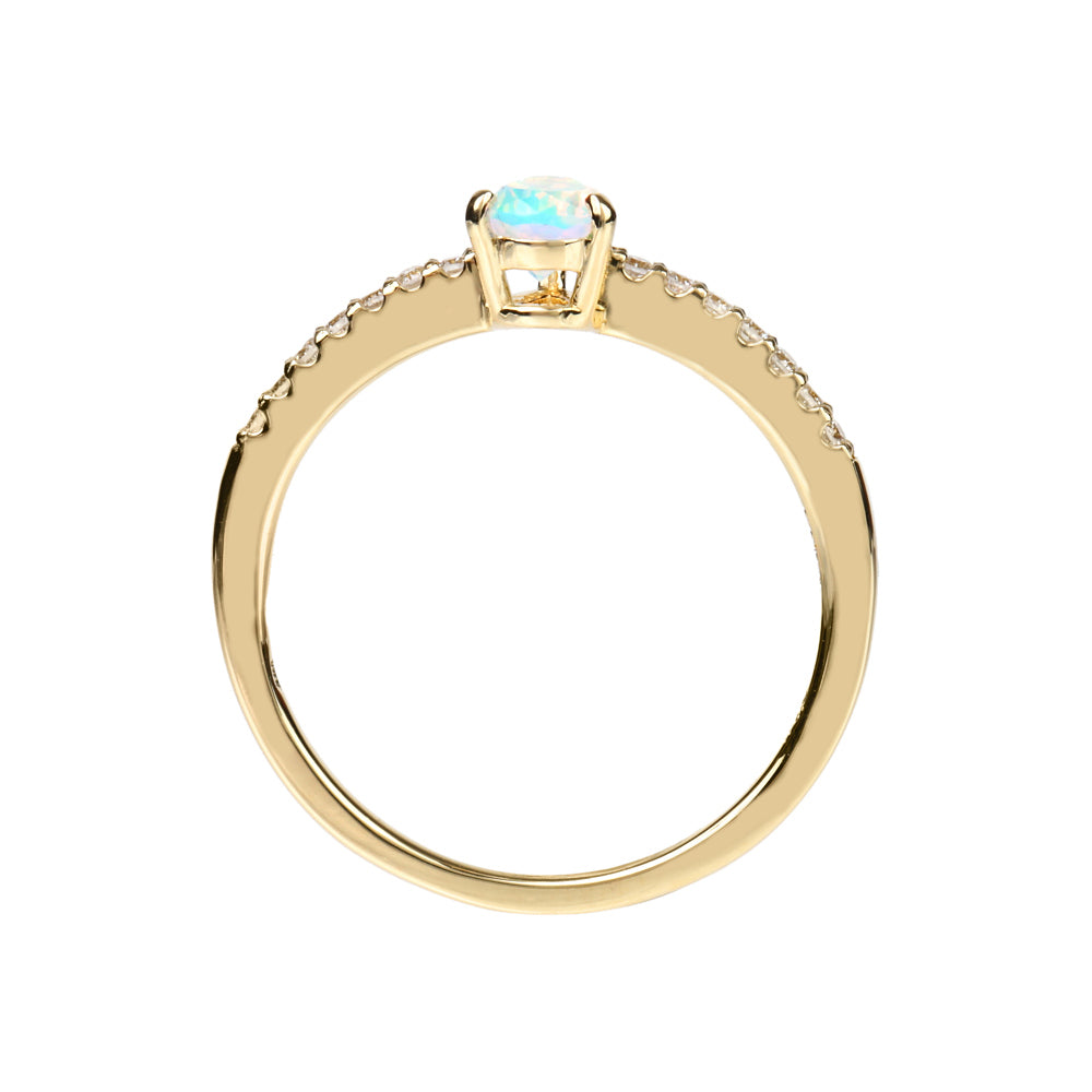 ウォーターオパール/ダイヤモンドK18リング(クレサンベール/10月誕生石)≪WRGW4106≫