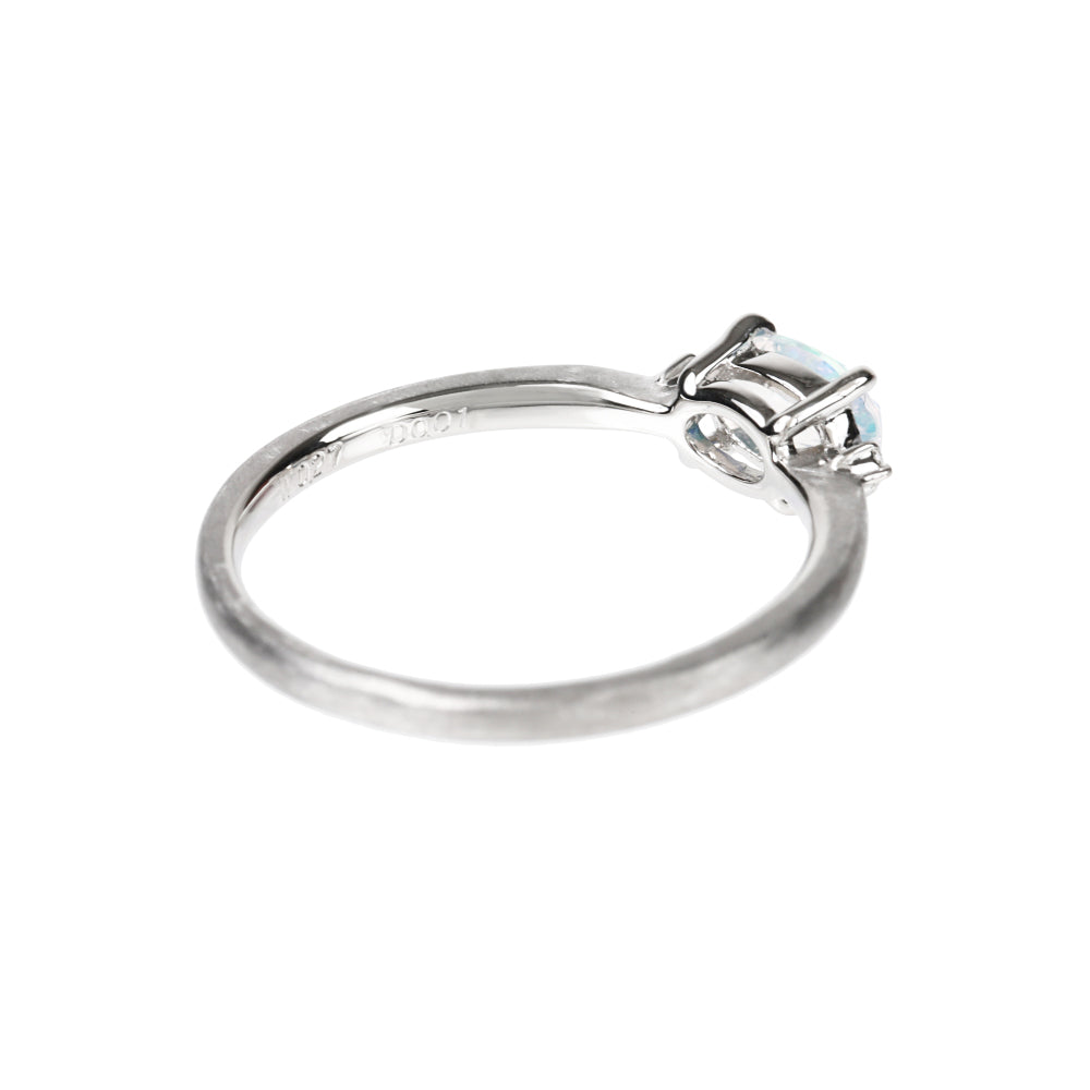 ウォーターオパール/ダイヤモンドプラチナリング(クレサンベール/10月誕生石)≪WRGW4107≫