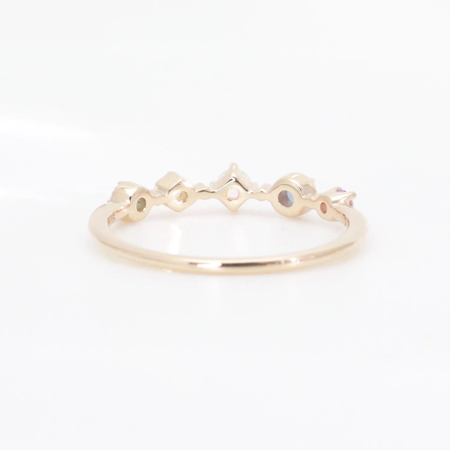 マルチカラーK18リング(寒色系/K18PG)《WRGX4310》