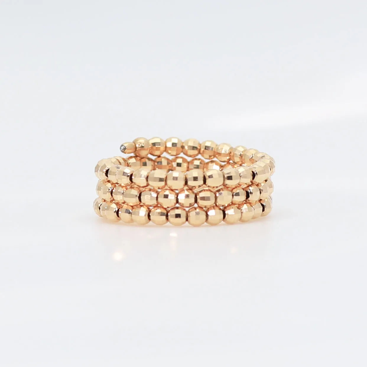 K18リング(ピンクゴールド/フリーサイズ/カットボール/形状記憶 K18リング(ピンクゴールド/フリーサイズ/カットボール/形状記憶