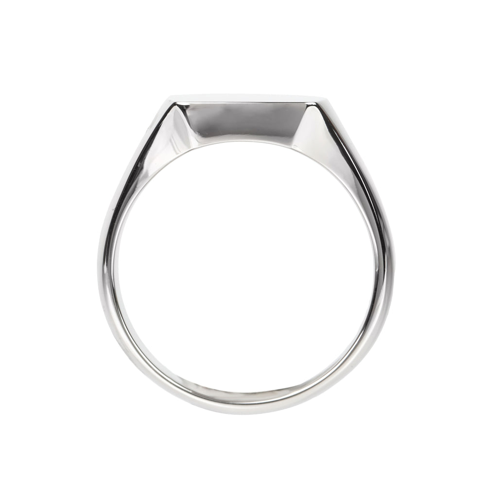 プラチナリング(18~24号/ユニセックス/シグネット/クッション)《WRGY4112》