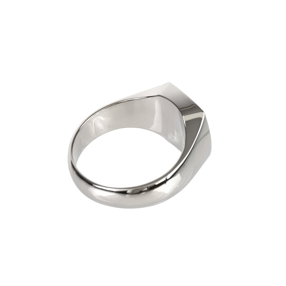 プラチナリング(18~24号/ユニセックス/シグネット/クッション)《WRGY4112》