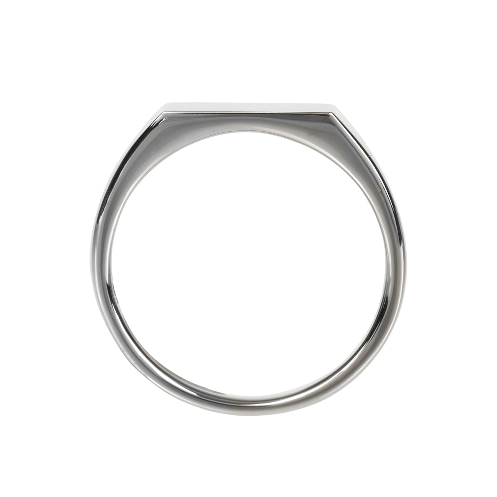 プラチナリング(7~17号/ユニセックス/シグネット/レクタングル)《WRGY4119》