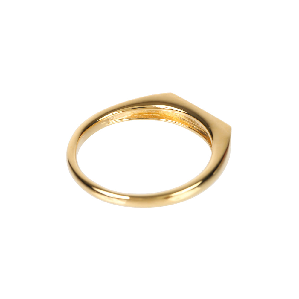 K18リング(18~24号/ユニセックス/シグネット/レクタングル)