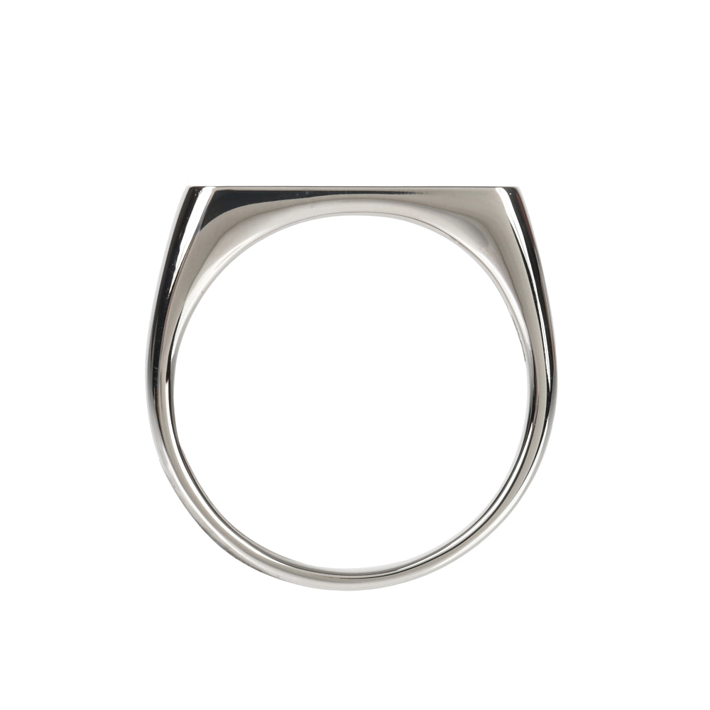 プラチナリング(4~17号/ユニセックス/シグネット/ラウンドレクタングル)