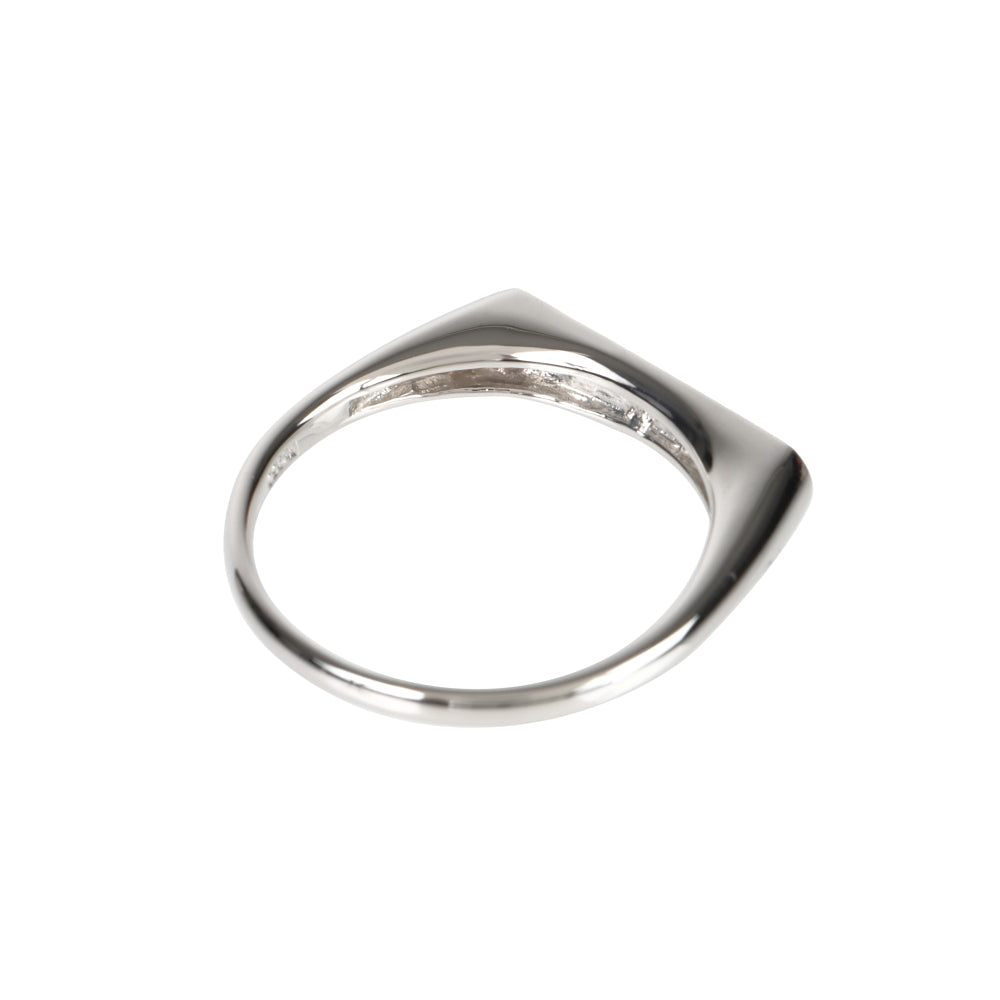 プラチナリング(18~24号/ユニセックス/シグネット/ラウンドレクタングル)