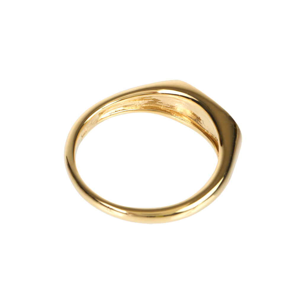 K18リング(18~24号/ユニセックス/シグネット/オーバル)