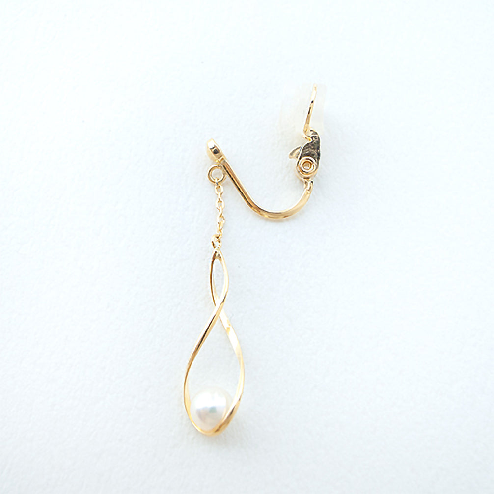 パール K18イヤリング(アコヤ真珠/6月誕生石)《ZH10122-YG》