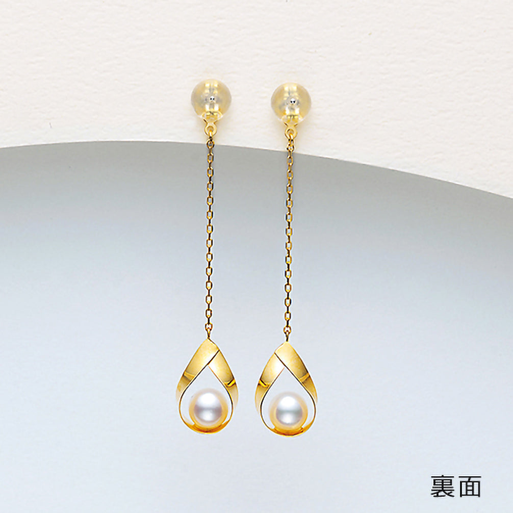 パール K18ピアスキャッチ(アコヤ真珠/6月誕生石)《ZH10151-YG》