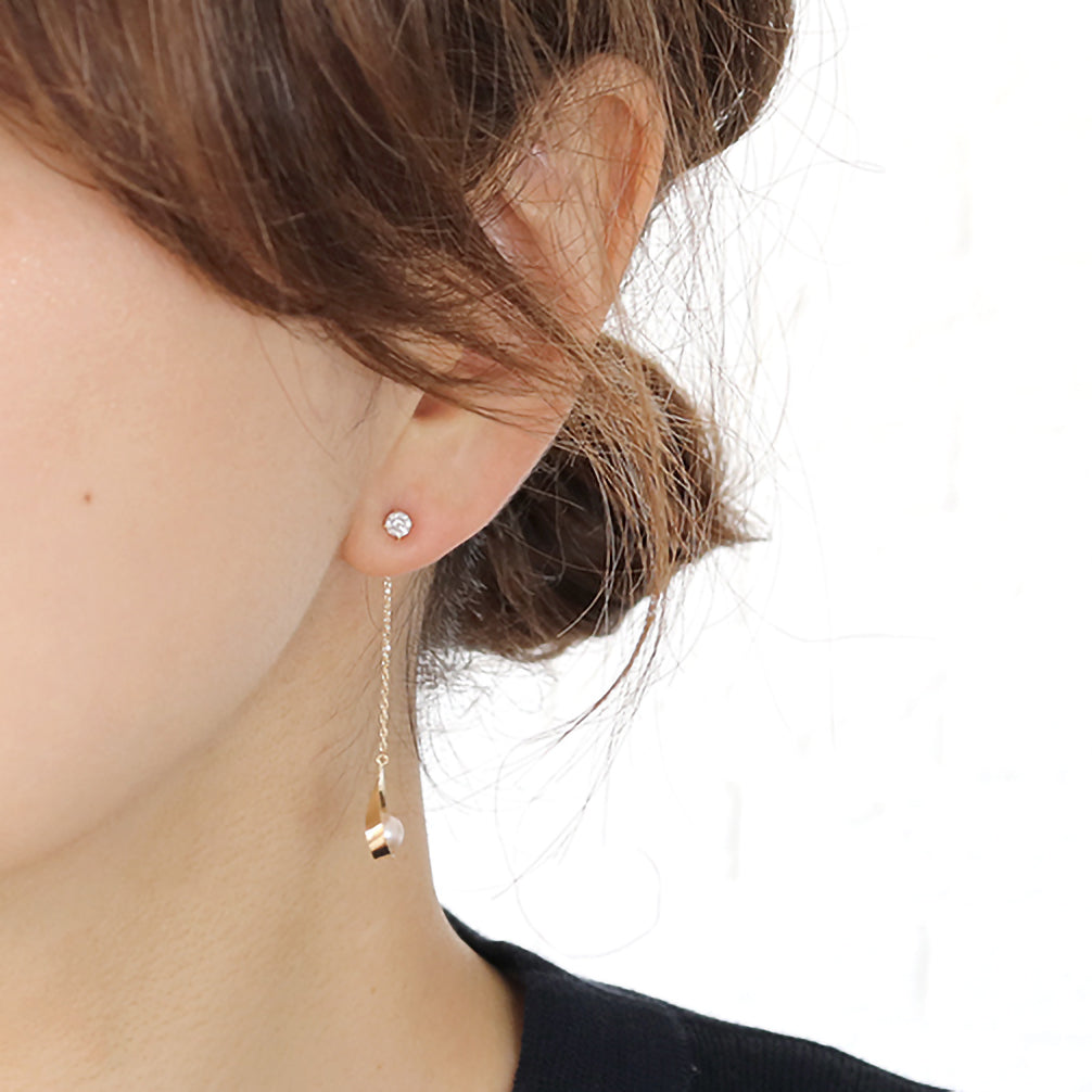 パール K18ピアスキャッチ(アコヤ真珠/6月誕生石)《ZH10151-YG》