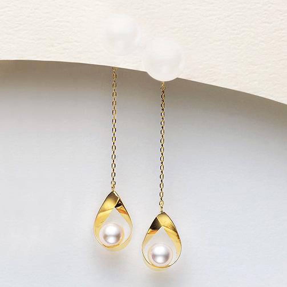 パール K18ピアスキャッチ(アコヤ真珠/6月誕生石)《ZH10151-YG》