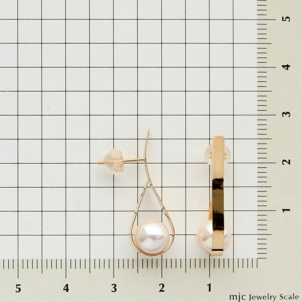 パール K18ピアス(アコヤ真珠/6月誕生石)《ZH10162-YG》