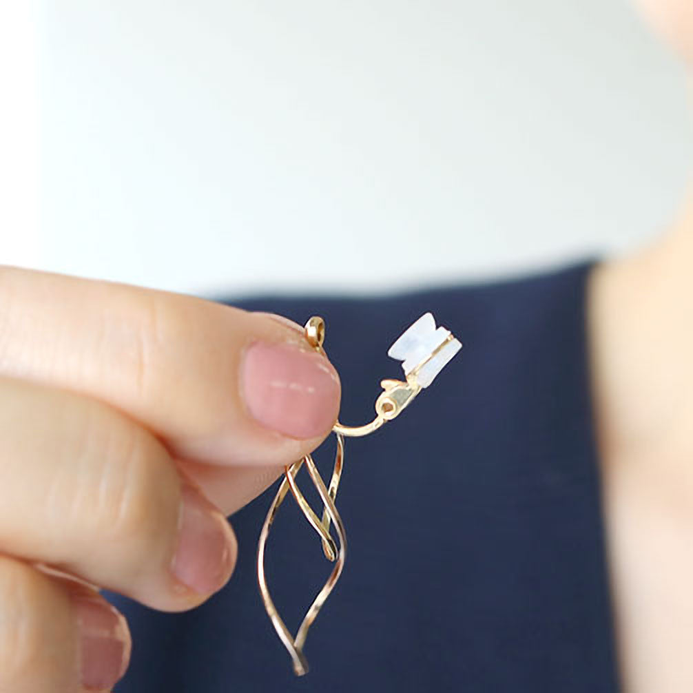 K18イヤリング(コンビカラー)《ZH10169-YP》