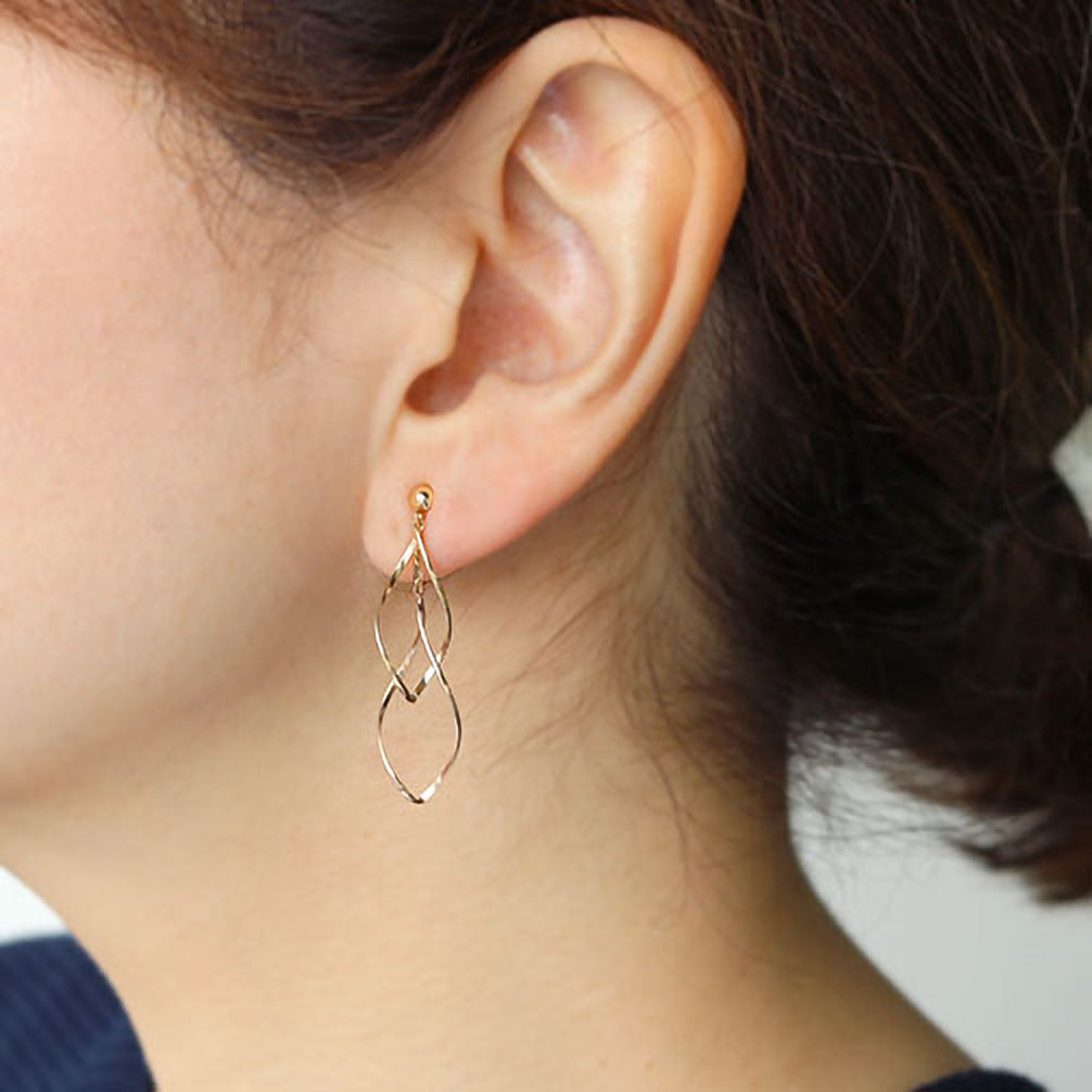 K18イヤリング(コンビカラー)《ZH10169-YP》