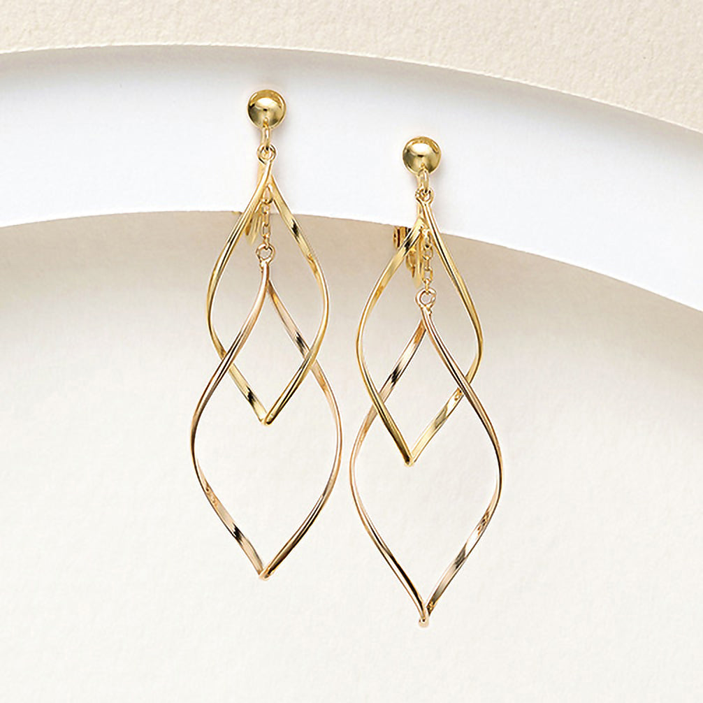 K18イヤリング(コンビカラー)《ZH10169-YP》