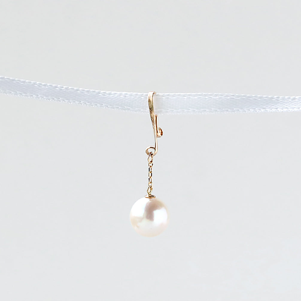 パール K10マスクチャーム(アコヤ真珠/6月誕生石)《ZH10191-YG》