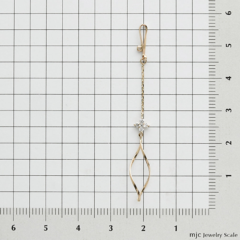 ダイヤモンド K10マスクチャーム(4月誕生石)《ZH10196-YG》