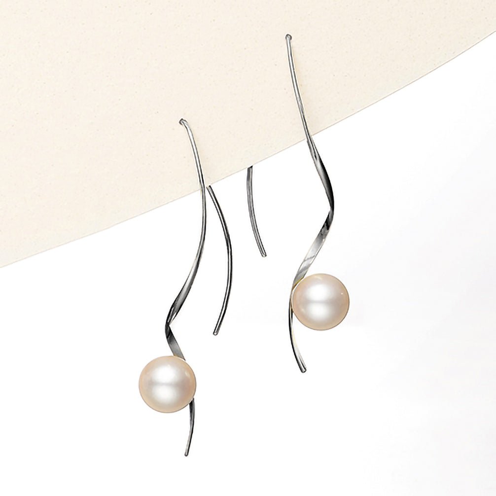 パール K14ピアス(アコヤ真珠/6月誕生石)《ZH10208-WG》