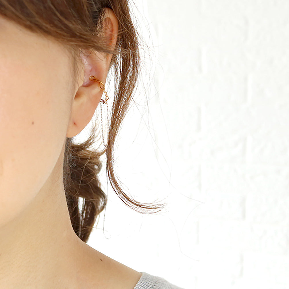 K18イヤーカフ(片側)《ZH10218-YG》