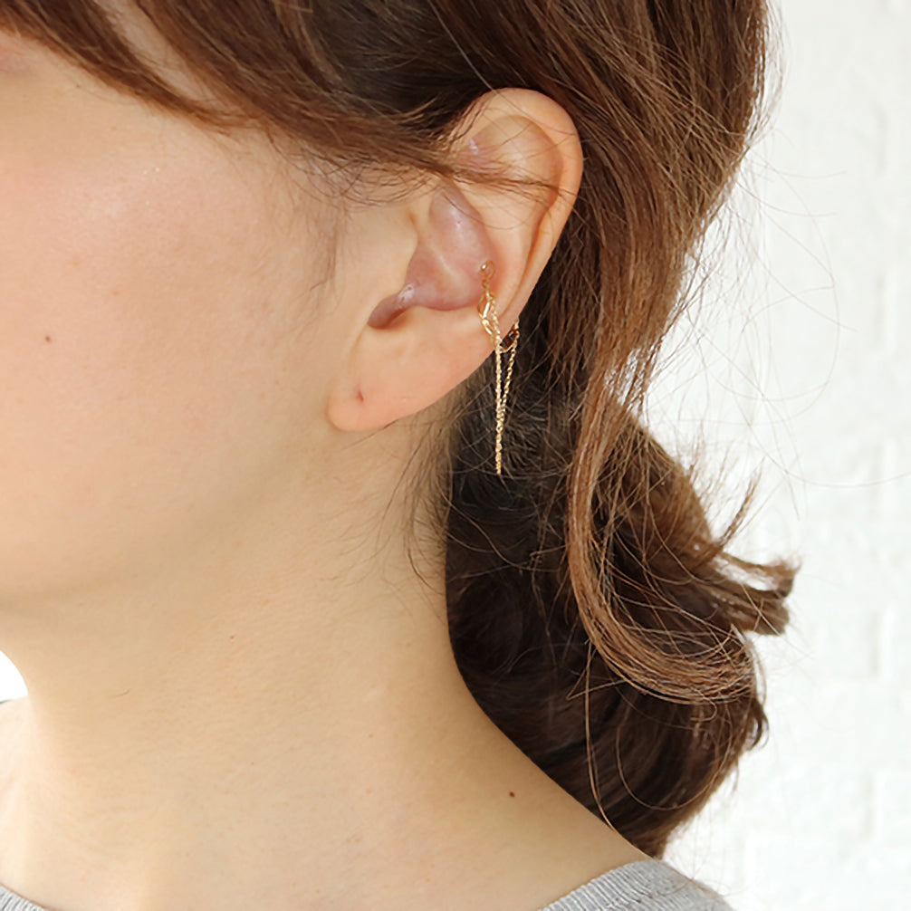 K18イヤーカフ(片側)《ZH10218-YG》