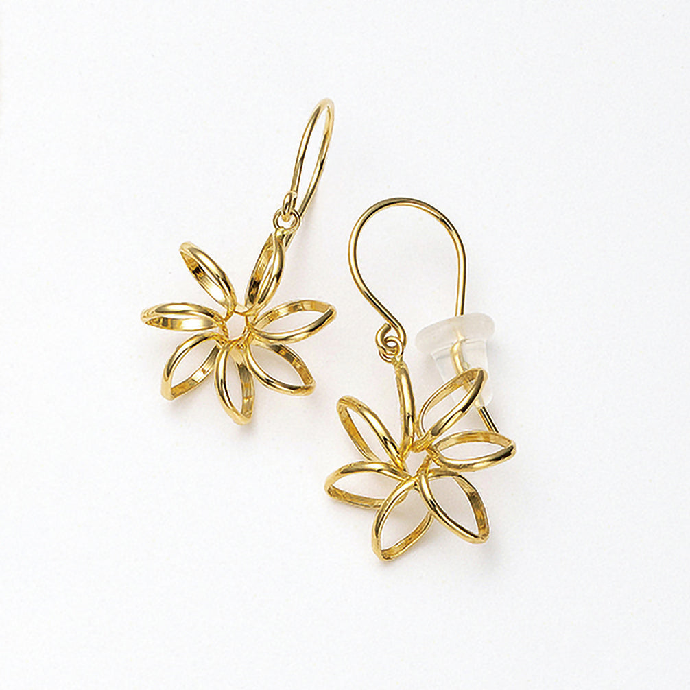 K18ピアス(フラワーモチーフ)《ZH10226-YG》