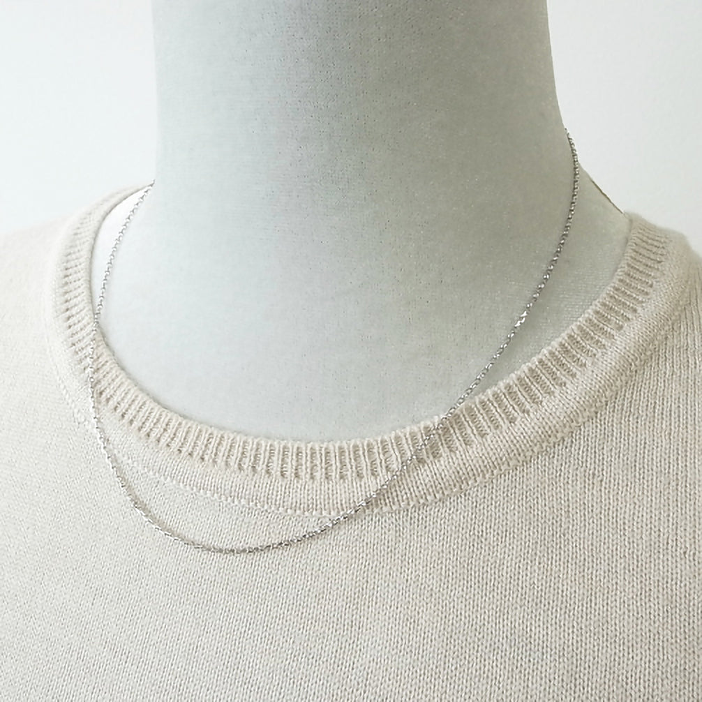 プラチナチェーン(ボックスアズキ/幅1.2mm/45cm/フリーアジャスター)《ZN11124-45》