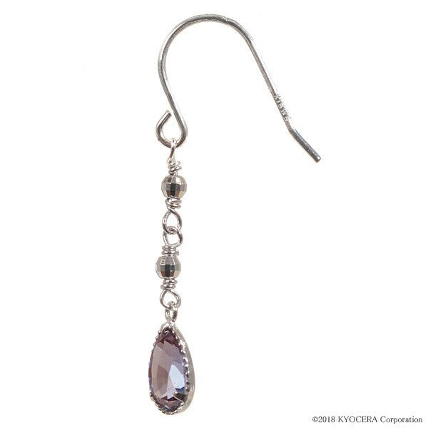 アレキサンドライト K18ピアス(クレサンベール/フック/ミラーボール/6月誕生石)《BEPA7635》