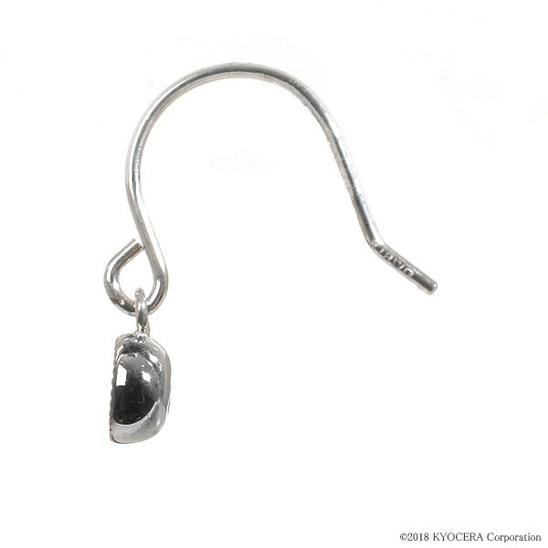 ライトブルーサファイア K18ピアス(クレサンベール/ミル打ち/9月誕生石)《BEPC7630》