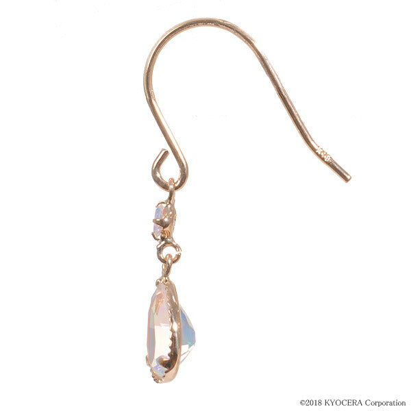 ウォーターオパール K18ピアス(クレサンベール/ペアシェイプ/フック/10月誕生石)《BEPW7629》