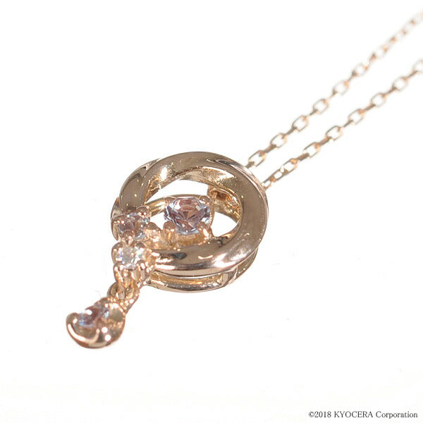 アレキサンドライト/ダイヤモンド K18ネックレス(クレサンベール/6月誕生石)《BPDA7642》