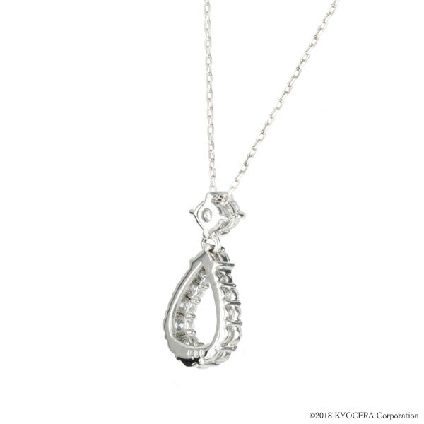 ダイヤモンド プラチナネックレス(計0.3カラット/雫モチーフ/4月誕生石)《BPDD3064W》