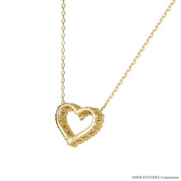 ダイヤモンド K18ネックレス(計0.2カラット/ハートモチーフ/4月誕生石)《BPDD3083W》