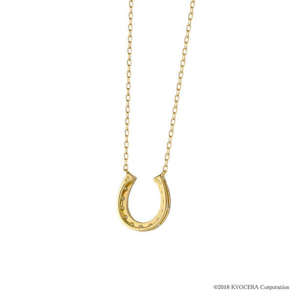 ダイヤモンド K18ネックレス(計0.3カラット/馬蹄モチーフ/4月誕生石)《BPDD3183W》