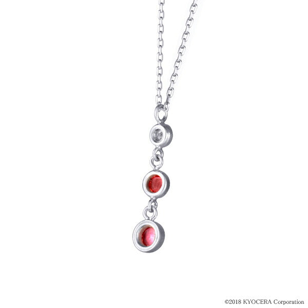 パパラチアサファイア/ダイヤモンド K10ネックレス(クレサンベール/9月誕生石)《BPDP7964》